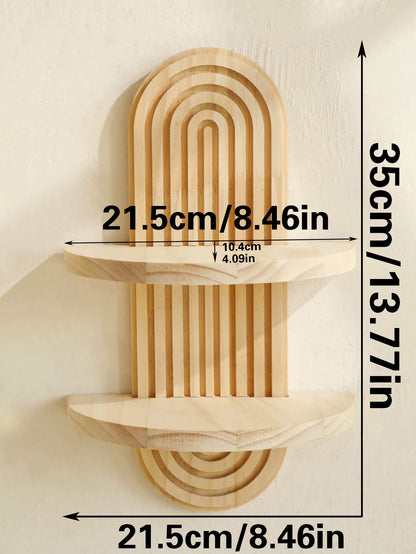 Boho Wooden Shelves for Wall Decorative Book Floating Wall Shelf for Living Room Bathroom Bedroom Classroom Office Nursery Home