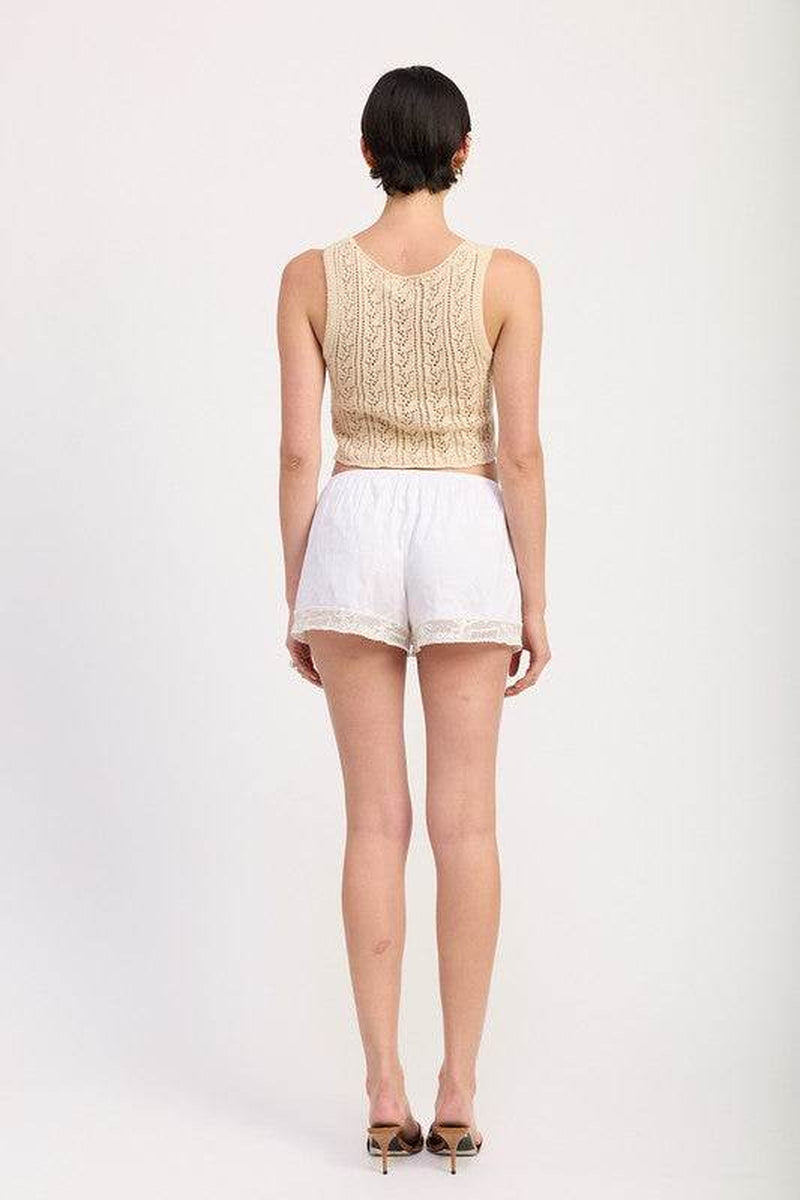 Effortlessly Stylish Chic Crochet Button-Down Vest Top