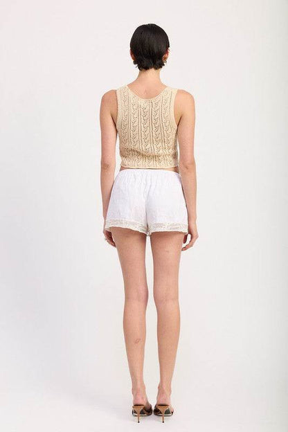Effortlessly Stylish Chic Crochet Button-Down Vest Top