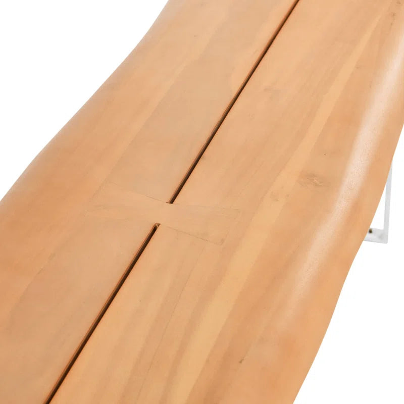 Koltynn Live Edge Wood Bench with Metal Frame