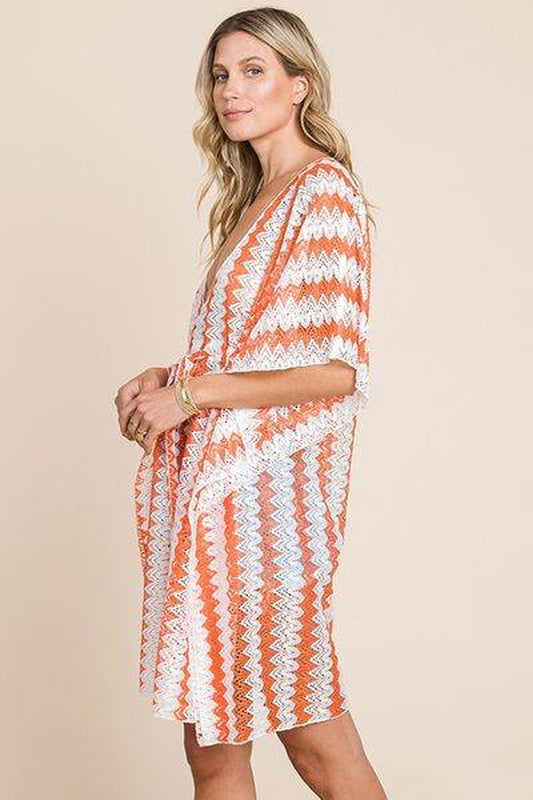 Chic Cotton Bleu Multi Crochet Lace Cover-Up by Nu Label
