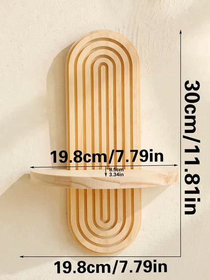 Boho Wooden Shelves for Wall Decorative Book Floating Wall Shelf for Living Room Bathroom Bedroom Classroom Office Nursery Home