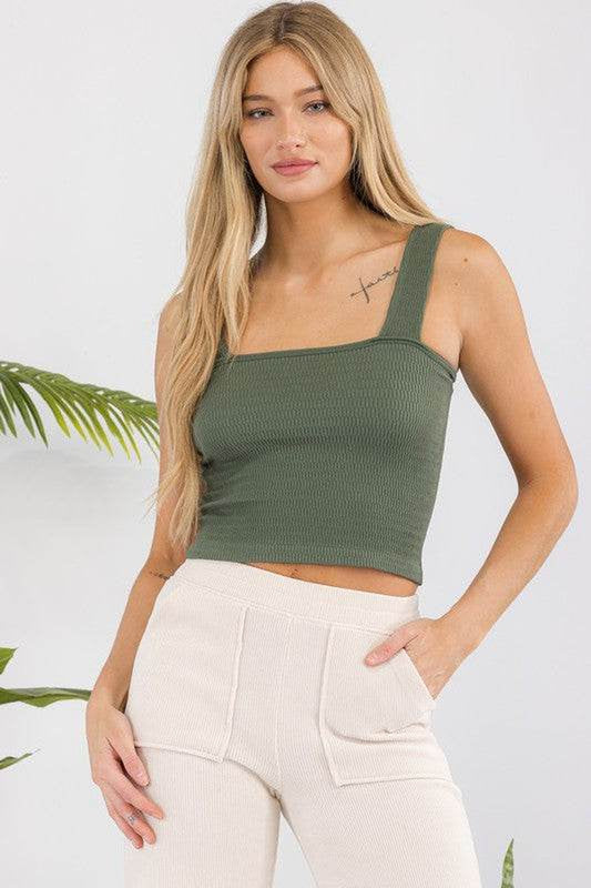 Elevate Your Style with Our Seamless Textured Crop Tank