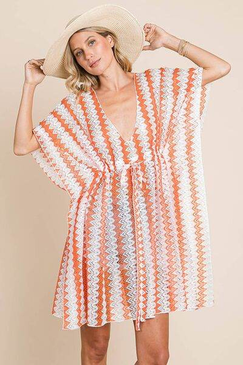 Chic Cotton Bleu Multi Crochet Lace Cover-Up by Nu Label