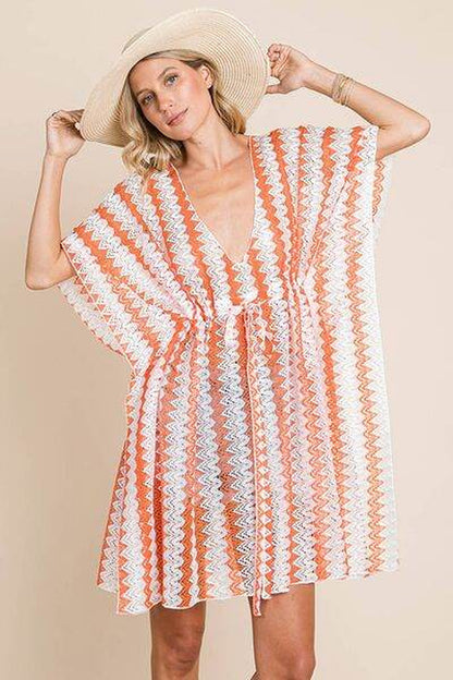 Chic Cotton Bleu Multi Crochet Lace Cover-Up by Nu Label